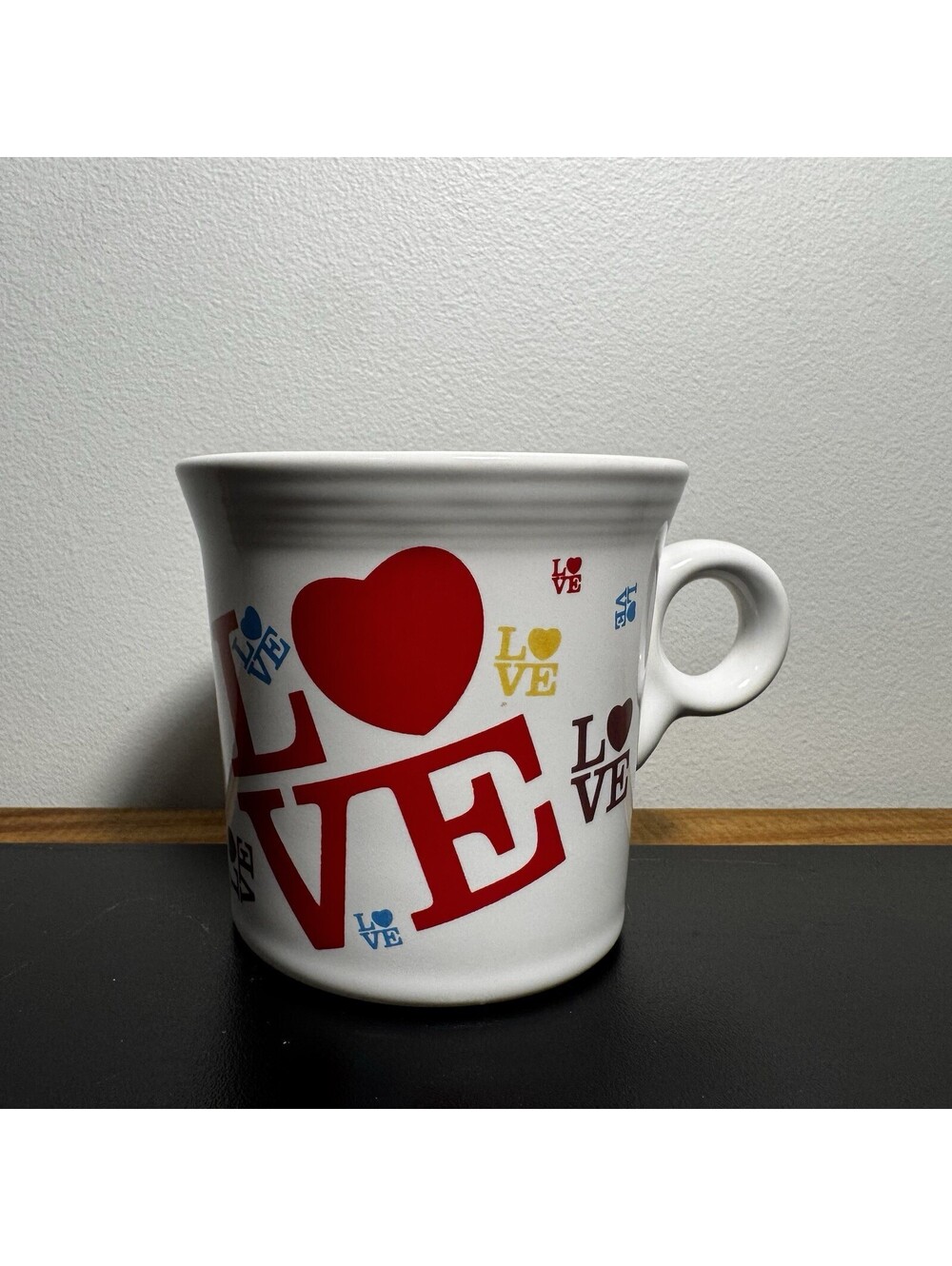 Fiesta Vintage Mug Love Stamp Ring Handle retro valentine hearts
